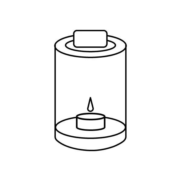Icono de la categoría de los quemadores de velita y eléctricos en la barra de inicio de D'Arome